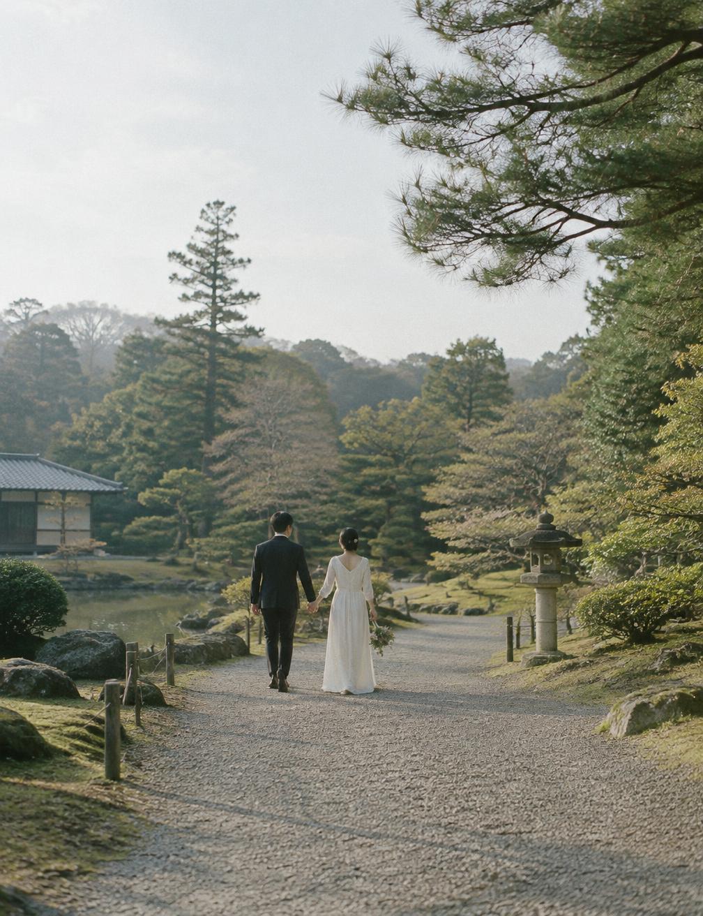 Walking through the garden